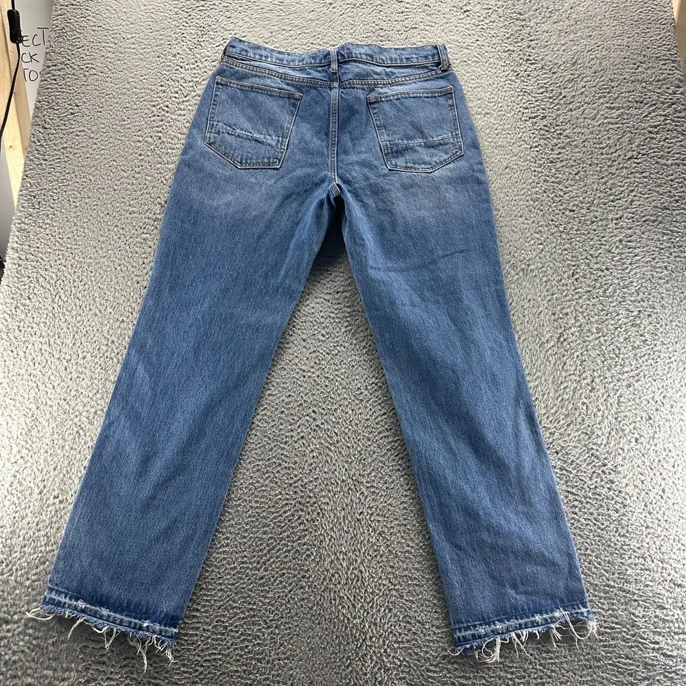 Arizona Jeans Mens 34x32 Blue Cotton Denim Straight Leg Relaxed Baggy Distressed